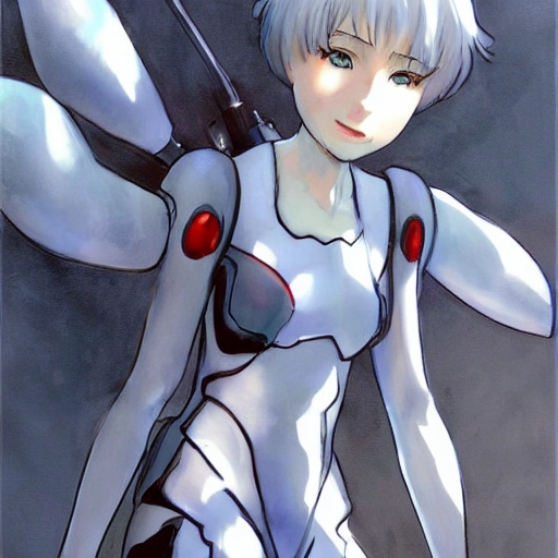 female anime character rei ayanami cyborg in the  Stable Diffusion   OpenArt