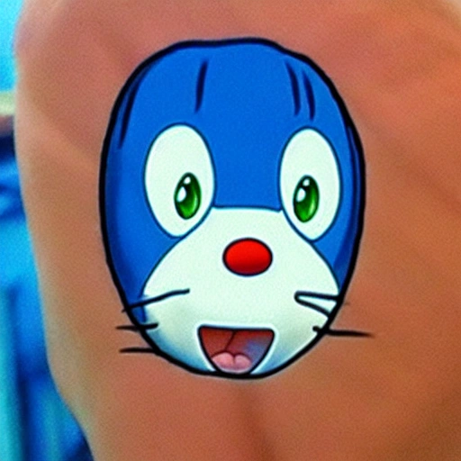 Super realistic of doraemon face