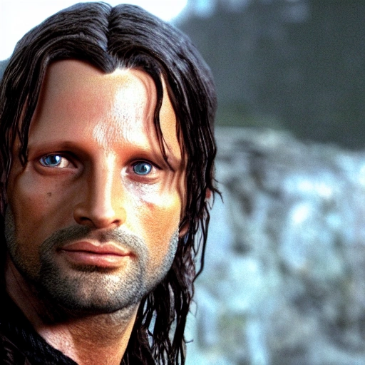 Aragorn as an 80's Detective Film, Detailed, Photo realistic, 8k, retro, close up portrait