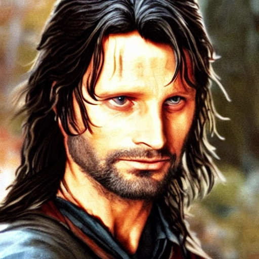 Aragorn as an 80's Detective Film wearing a retro leather jacket, Detailed, Photo realistic, 8k, retro tone color