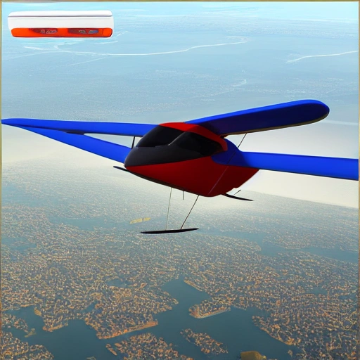 modern, realistic HD airplane flying, 3D