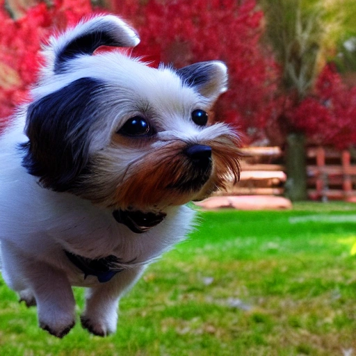  a lttle dog with wings, flying , 3D