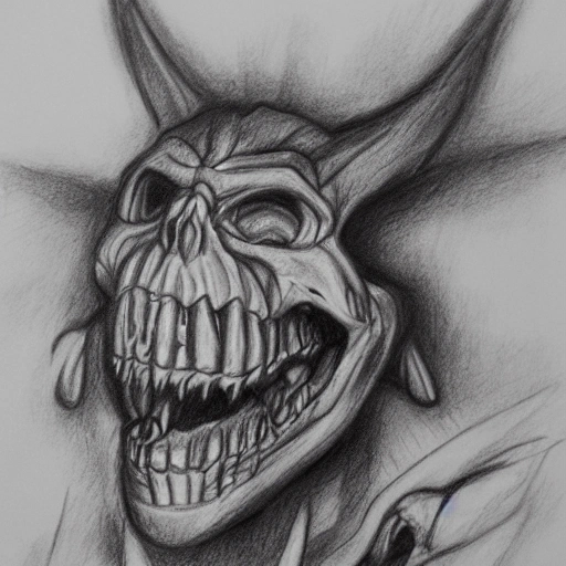 chupacabras terror , Pencil Sketch - Arthub.ai