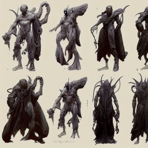 character concept art by Gerald Brom, 3D