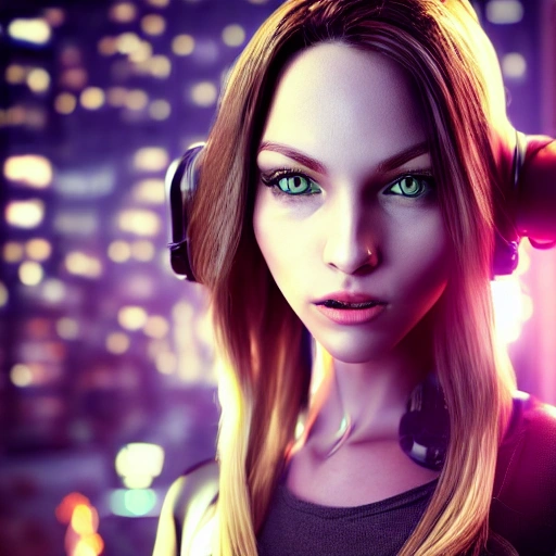 sexy girl, detailed face, spotlight, cyberpunk city, hyper realistic, photo, 8k, octane rendering, bitcoin investor, perfect symmetrical face, blue eyes, sexy body