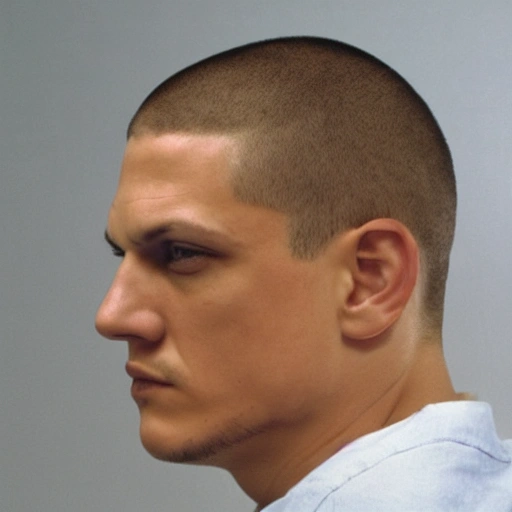 Wentworth Miller 2000 side profile mugshot