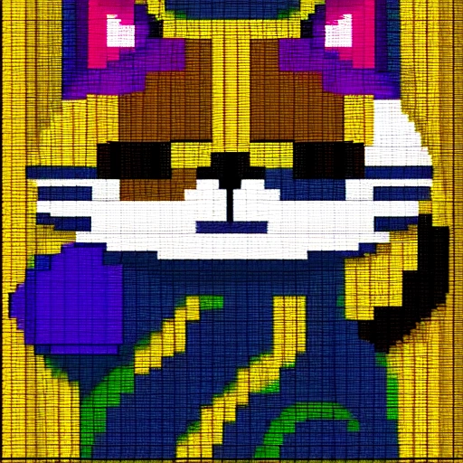 cat, pixel art
