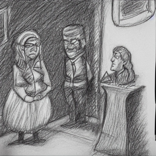 The oligarchy did not need to steal anything since the whole country belonged to them, Pencil Sketch