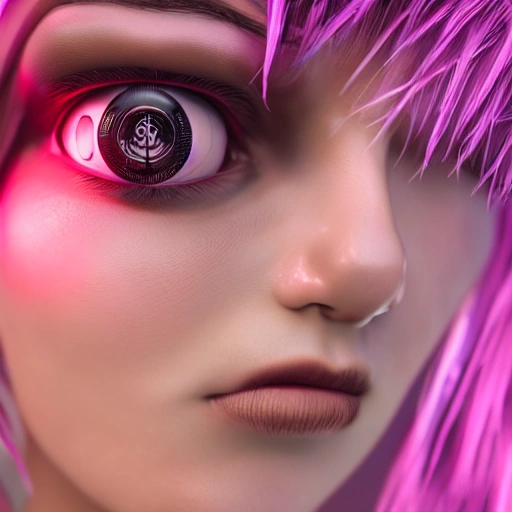 cyberpunk girl, detailed face, spotlight, cyberpunk city, hyper realistic, photo, 8k, octane rendering, bitcoin investor, sexy girl, perfect symmetrical face, pink eyes, sexy body,