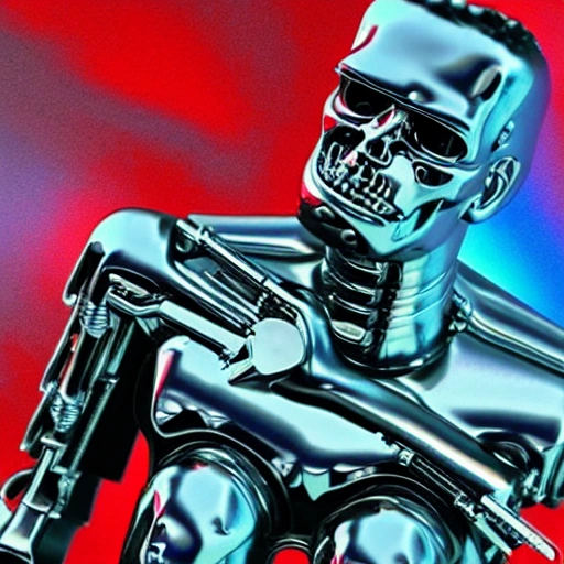 terminator, 3D, Trippy