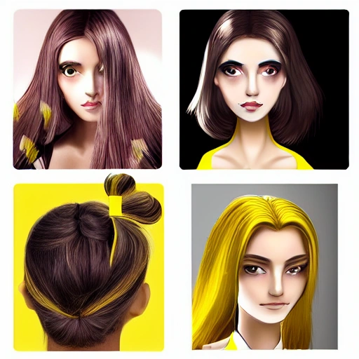 hiperrealistic girl yelow hair weapon very beauty 