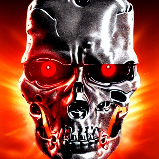 terminator, 3D,red eye