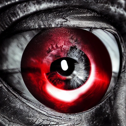 terminator, 3D,red eye