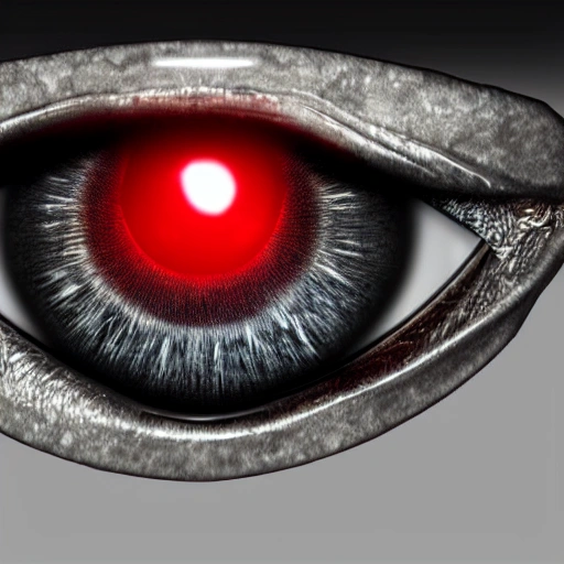 terminator, 3D,red eye