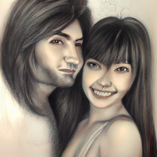 dia de los enamorados bombones personas felices 

, Pencil Sketch, Oil Painting