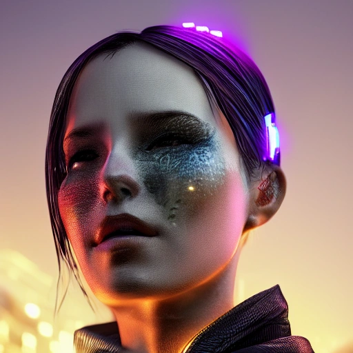 side close up portrait of 1 cyberpunk girl, detailed face, spotlight, cyberpunk city, wired, multicolored, vibrant high contrast, hyperrealistic, photografic, 8k, epic ambient light, octane render, bitcoin investor,