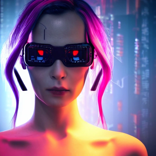 cyberpunk girl 8k 3D