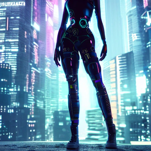 cyberpunk girl 8k 3D