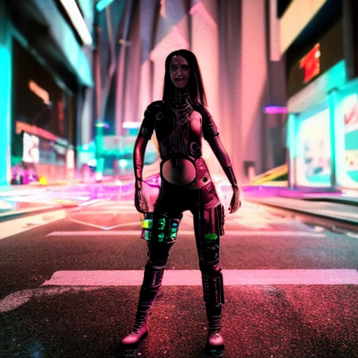 cyberpunk girl 8k 3D