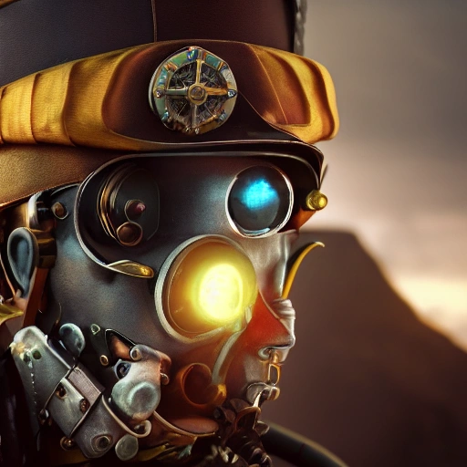 side close up portrait of capitan América, steampunk, detailed face, spotlight, steampunk city, multicolored, hyperrealistic, photografic, 8k, epic ambient light, octane render