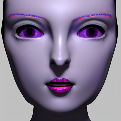 cyber girl 8k 3D face