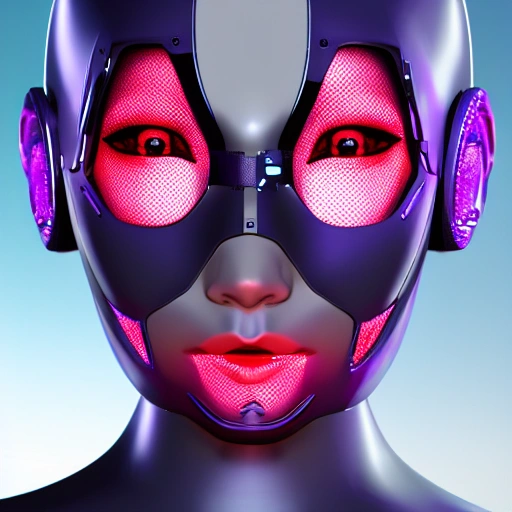 cyber girl 8k 3D face