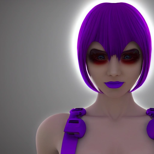 cyber girl 8k 3D face