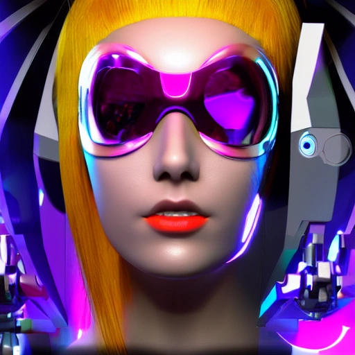 cyber girl 8k 3D face
