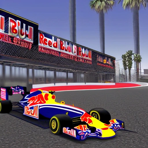  3D formula 1 las vegas united states realistic complete red bull