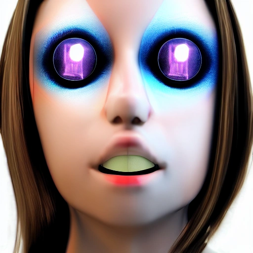 cyber girl 3D face