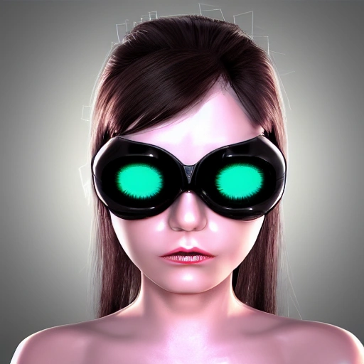 cyber girl 3D face