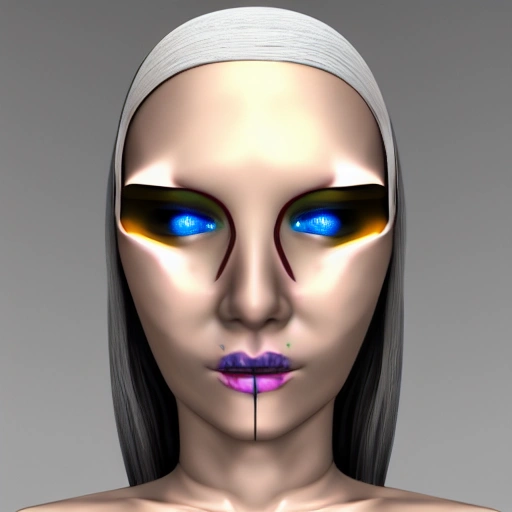 cyber girl 3D face