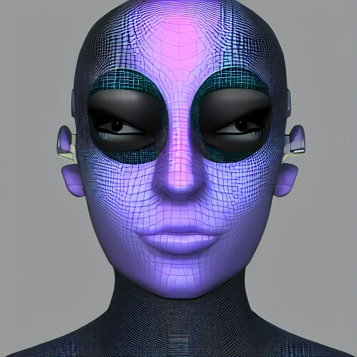 cyber girl 3D face