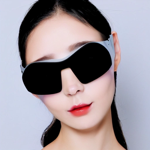 cyber girl 3D face glass