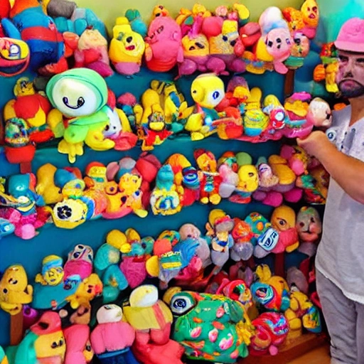 Un huevo Gigante de juguete con un muñeco de coleccion en su interior con muchos colores