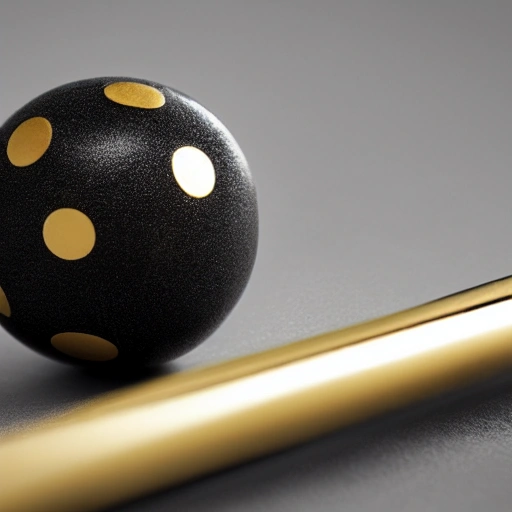 luxury black billiard ball, with a gold number 8 in the center, over an extenden hand