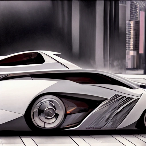 futuristic design vehicle, future car, line drawing illustration Stock  Vector | Adobe Stock