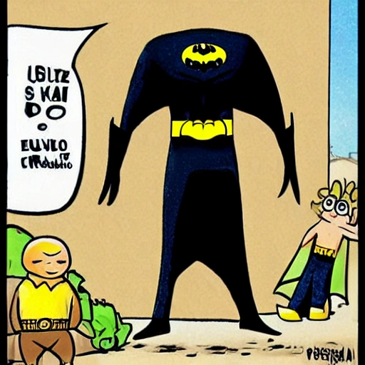 un huevo grande de juguete vestido de batman, Cartoon