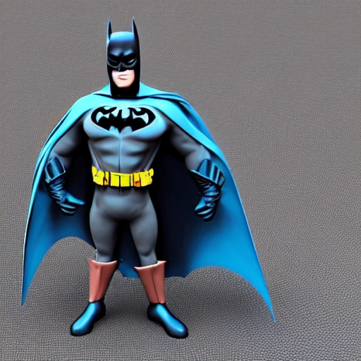 un huevo de plastico con traje  de batman, 3D