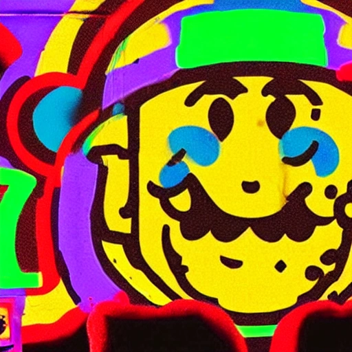 mundo mario broos neon, Trippy