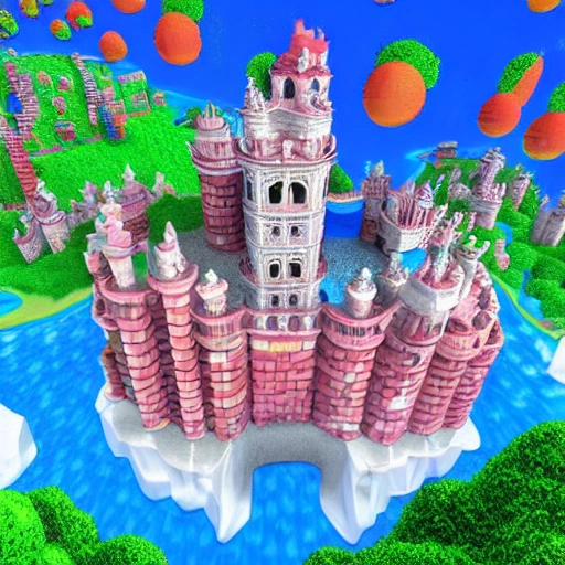 castillo mario broos, 3D, Trippy