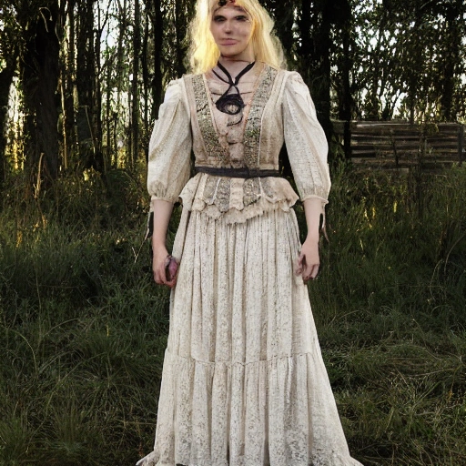 tris marigold from witcher in this lacey gown - Arthub.ai