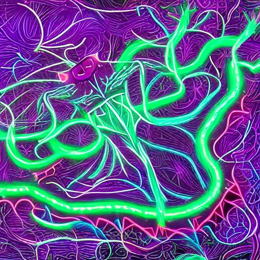 cat::5 Fiberoptic neuron design::4 neon colors, beautiful, intricut, stylized, ornate, glowing, magical, mystical, electricity, bending, Maya Rending Software, gorgeous design::3 gross, messy, dull, dim::-2 --v 4 - 