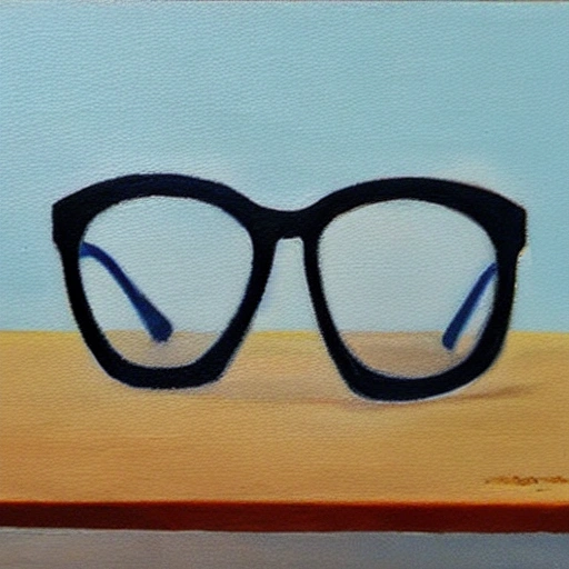 Reading glasses, Oil Painting