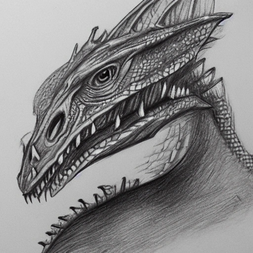 lizardman, , Pencil Sketch