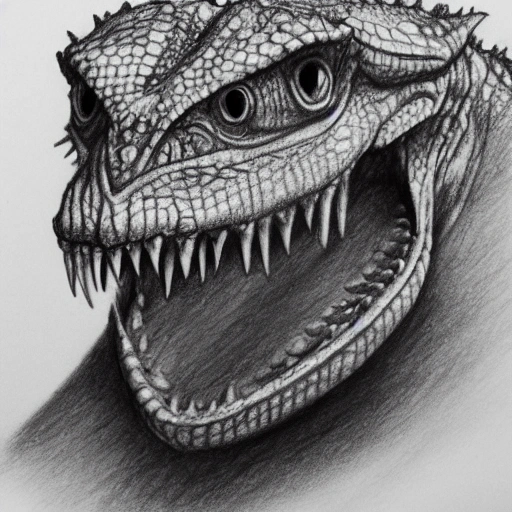 lizardman, , Pencil Sketch