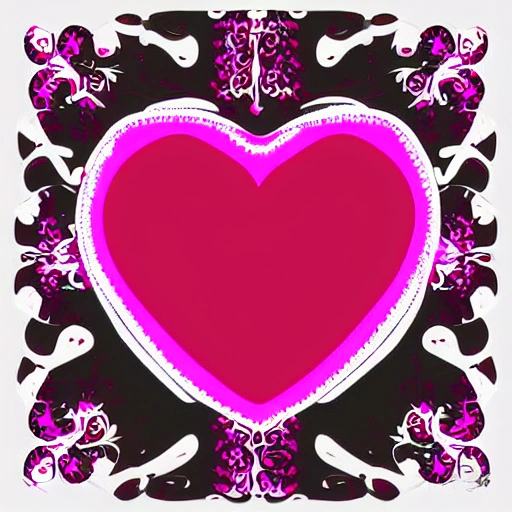 digital art, saint valentine, heart patterns, pink, fucsia, purple, red, white color, Cartoon