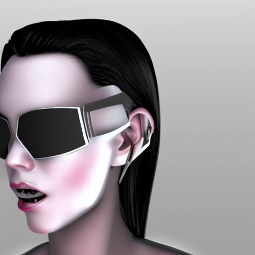 girl terminator cyber 3D face