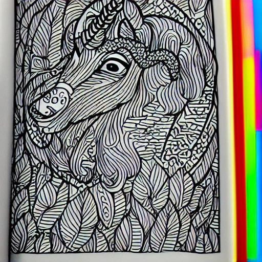 easy coloring book , unicorn ,  simple,
 page, easy, for kids
