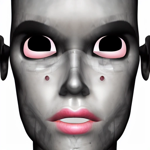 girl terminator cyber 3D face - Arthub.ai